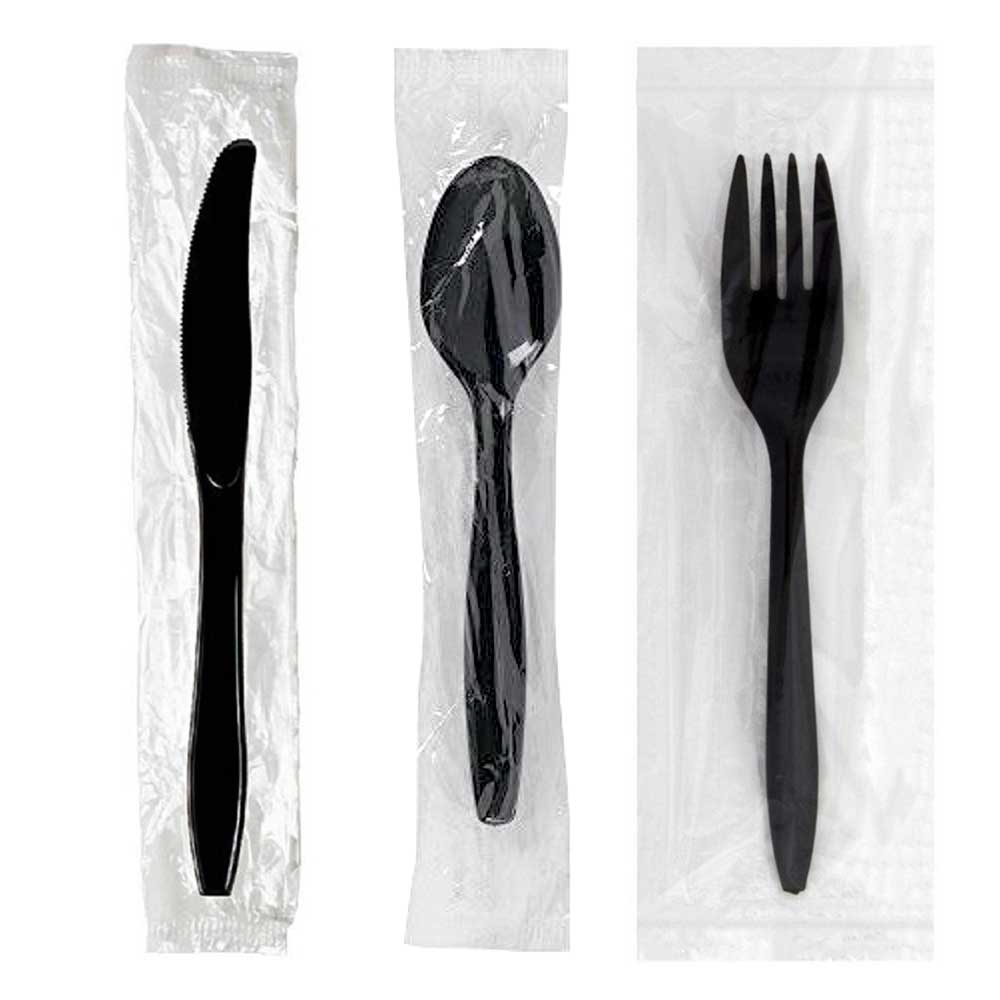 Individually Wrapped Plastic Cutlery, Berry Coffee Company, Minneapolis, Minnesota